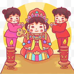 拜祭先人图片_神仙神像新年拜祭