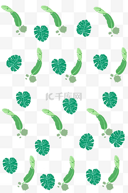 漂亮的绿色底纹图片_手绘漂亮植物底纹