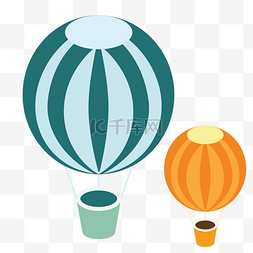 彩色条纹的热气球 