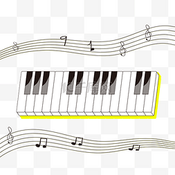 钢琴主题图片_钢琴键盘爵士乐素材
