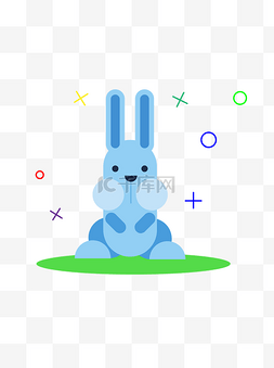 卡通可爱动物小兔子设计装饰图案