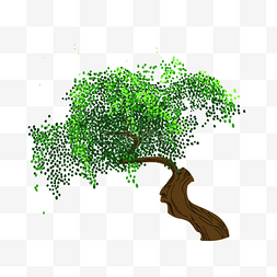 繁茂的大树图片_绿色大树装饰插画