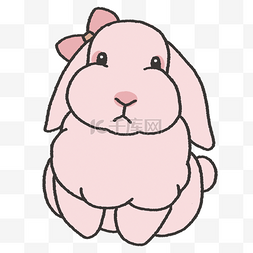粉红色的小兔子免抠图