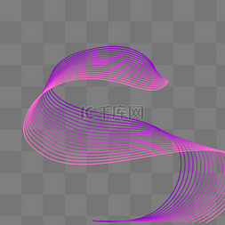 科技抽象曲线图片_浅色动感装饰多色线条装饰图