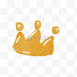卡通黄色的皇冠免抠图