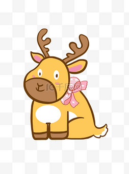 可爱圣诞节麋鹿图片_圣诞节可爱卡通麋鹿