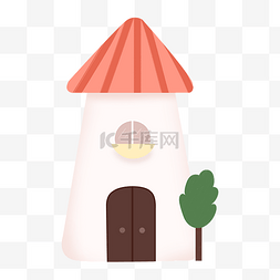 绿色蘑菇房子图片_房子植物住房