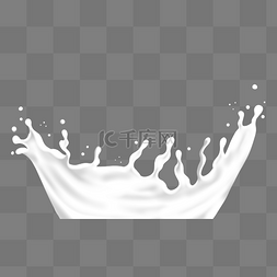 飞溅起的牛奶图片_香浓液体牛奶插画