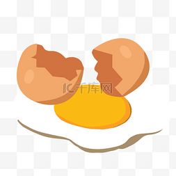 蛋碎卡通图片_蛋黄矢量卡通鸡蛋