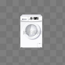 滚筒洗衣机手绘图片_手绘白色滚筒洗衣机