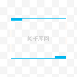 线条边框蓝色科技图片_手绘蓝色科技不规则图形
