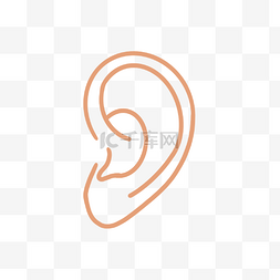 人体的耳朵器官卡通