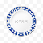 盘子实物白色瓷盘圆盘装饰青花瓷系列