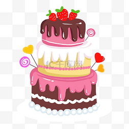 巧克力奶油蛋糕图片_卡通巧克力生日蛋糕