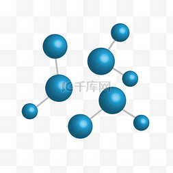 蓝色圆点分子结构