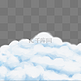 水彩云层卡通png素材