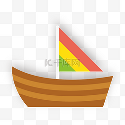 红黄绿三色小船设计图