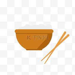 筷子夹着粉图片_灰色圆弧米饭食物元素