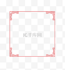 中式边框中式装饰图片_红色传统中式边框