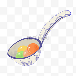美味的小汤圆图片_新年彩色的汤圆插画