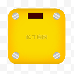 电子秤体重图片_手绘黄色电子秤
