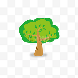 小清新树木素材图片_卡通插画之小清新树木