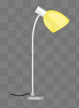 一盏黄色台灯插画