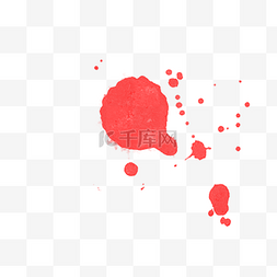 手绘抽象圆圈图片_水彩红色圆圈泼墨