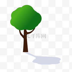 一棵扁平化的树木