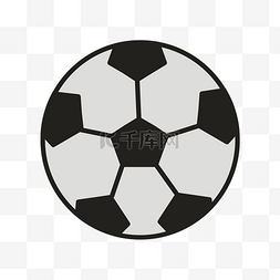 欧洲足球图标图片_足球运动黑白图案足球矢量素材