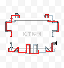 可爱卡通边框手绘插画