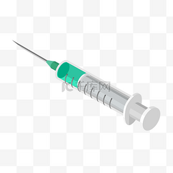 护士针管图片_装有绿色药水的打针筒免抠图