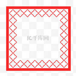 黑色大气海报图片_正方形经典大红图框