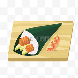 海报日式图片_日式美食手卷寿司