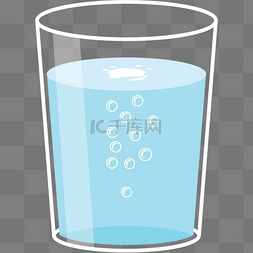 玻璃水杯盖图片_上升的气泡矢量水杯水珠