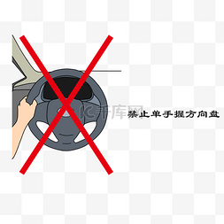 交通安全警示图片_交通安全日禁止单手握方向盘