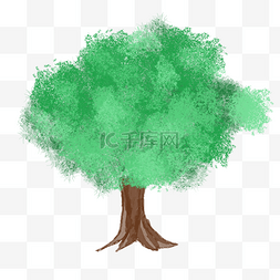 绿树绿叶图片_绿色卡通树仿真绿树