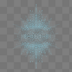 点线面图案图片_蓝色线条科技多边形装饰图案