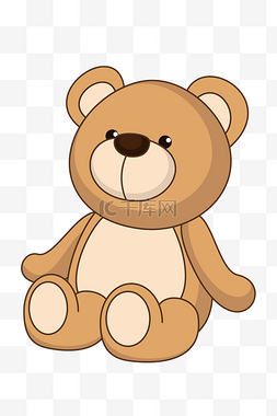 熊的玩具图片_手绘儿童玩具小熊插画