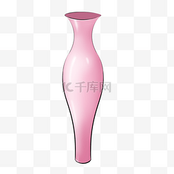 漂亮的粉色瓷瓶插画