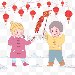 过年传统习俗图片_新年2019年放鞭炮红灯笼