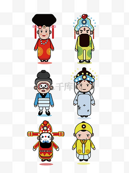 中国传统戏曲京剧人物卡通可商用