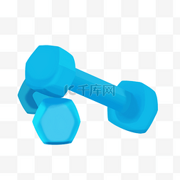手绘锻炼器材图片_手绘蓝色健身器材