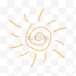 手绘简笔画太阳图片_简单的太阳