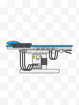 手术室设备图片_扁平化医疗设备手术台矢量素材