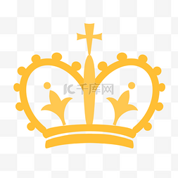 金黄色皇冠图片_几何花纹装饰欧式皇冠