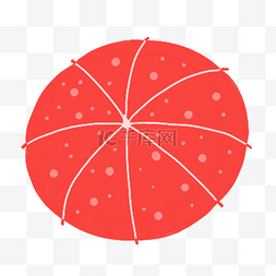 红色的雨伞免抠图