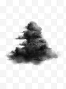中国云手绘图片_黑色中国风国画手绘写实水墨云