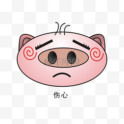 猪三毛表情包伤心