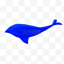 手绘卡通海底动物鲸鱼